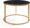 Couchtisch Aulum 50 x 70 cm Marmor, schwarz / Gold [en. casa] Bild 4
