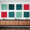 Rheinland Möbel FocusWall WAQ0808 – Quadratischer Akustik-Wandabsorber 80×80 cm in Stofffarbe Belize inkl. Montage-Set - Made in Germany - Klasse A, Stoffbezug, schwer entflammbar Bild 4
