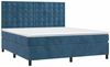 vidaXL Boxspringbett mit Matratze Dunkelblau 160x200 cm Samt 3143275 Bild 3