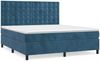 vidaXL Boxspringbett mit Matratze Dunkelblau 160x200 cm Samt 3143275 Bild 2