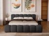 GRAINGOLD Doria Doppelbett 180x200, mit Kopfteil, Lattenrost, Bettkasten, Velour-Stoff, Dunkelgrau Bild 3