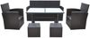 vidaXL 6-tlg. Garten-Essgruppe mit Kissen Poly Rattan Braun 42644 Bild 3