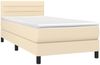vidaXL Boxspringbett mit Matratze Creme 80x200 cm Stoff 3140094 Bild 3