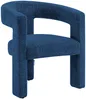 Vente-unique - FAVINA Sessel Stoff Blau - B 59 cm x H 75 cm x L 64 cm Bild 3