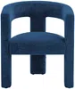 Vente-unique - FAVINA Sessel Stoff Blau - B 59 cm x H 75 cm x L 64 cm Bild 2