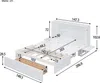 Schrankbett mit Schubladen, 140x200 cm, Wandklappbett, horizontal klappbar, Holz Bild 4