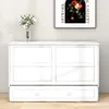 Schrankbett mit Schubladen, 140x200 cm, Wandklappbett, horizontal klappbar, Holz Bild 3
