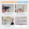 BOOMET Wandregalhalter Regalträger 1-reihig für Wandschienen, 0,2 10-tlg, Regalsystem Weiß 25cm Wandregalhalter Regalwinkel Bild 3
