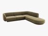 Micadoni 6-Sitzer Ecke rechts Sofa Miley | Beinfarbe Black Plastic, Grün, Samt Bild 2