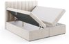 Micadoni Boxspringbett Kelp Strukturierter Stoff Grau Beige Melange 180x200 Bild 4