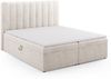 Micadoni Boxspringbett Kelp Strukturierter Stoff Grau Beige Melange 180x200 Bild 2