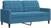 vidaXL 2-tlg. Sofagarnitur mit Kissen Blau Samt 3278480 Bild 4