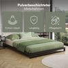 skølm 'Vidar' Bett 160x200 cm, Metall, schwarz, Höhe 15 cm hoch, Doppelbett mit Lattenrost Bild 3