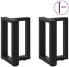 vidaXL Couchtischbeine T-Form 2 Stk. Schwarz 28x25x(42-43) cm Stahl 4013020 Bild 4