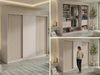 Schwebetürenschrank LUMOS in Kaschmir inkl. Innenausstattung, mit Lamellen-Optik, Aristan-Eiche, Breite 240 cm, moderner Kleiderschrank - mit Schubladen Bild 2