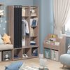 Kinderkleiderschrank Luigi Sonoma 105.8 x 178.1 cm mit Vorhang-Kleiderstange Vicco Bild 4