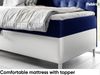 MEBLINI Kinderbett mit Bettkasten FILIPPO 2 100x200 – H3/Blau Samt Gepolstert Einzelbett mit Matratze - Polsterbett mit Stauraum - Bett mit Kopfteil – Stauraumbett Bild 4