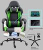 Delman Gaming-Stuhl, Bürostuhl, Schreibtischstuhl, ergonomischer Gaming-Sessel mit Fußstütze, Massage-Lendenkissen, verstellbarer Rückenlehne, Grün Bild 3