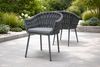 Destiny Garten-Essgruppe MOLINO BARLETTA 4 Se + Tisch Ø110cm, anthrazit, (Set, 4Sessel inkl. Sitzkissen, 1 Tisch), Aluminium, Rope, HPL Bild 3
