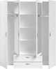 Daily 3 Kleiderschrank 4-türig Weiß mit Spiegel 160x185x51 Bild 4