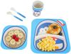 Kindergeschirrset 5-tlg. aus Bambus in Pinguinmotiv - robust & bunt Bild 3