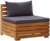 vidaXL 2-Sitzer-Gartensofa mit Kissen Massivholz Akazie 316247 Bild 2