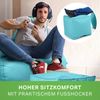 Green Bean® Bean Bag-Sitzsack + Hocker, 2er-Set, waschbar & schmutzabweisend, Polyester / PVC, EPS-Füllung, Aquamarin Bild 4