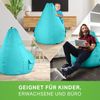 Green Bean® Bean Bag-Sitzsack + Hocker, 2er-Set, waschbar & schmutzabweisend, Polyester / PVC, EPS-Füllung, Aquamarin Bild 3