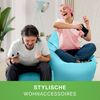Green Bean® Bean Bag-Sitzsack + Hocker, 2er-Set, waschbar & schmutzabweisend, Polyester / PVC, EPS-Füllung, Aquamarin Bild 5