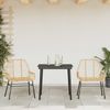 vidaXL 3-teiliges Garten-Esszimmer-Set Braunes Polyrattanglas 3334443 Bild 3