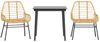 vidaXL 3-teiliges Garten-Esszimmer-Set Braunes Polyrattanglas 3334443 Bild 2