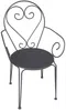Vente-unique - GUERMANTES Garden dining set Metall Grau - B 52 cm x H 89 cm x L 48 cm Bild 2