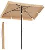 Songmics Sonnenschirm mit Aufbewahrungstasche, ohne Ständer, UPF 50+, Stahl / Polyester, Taupe, 180 x 125 cm Bild 2
