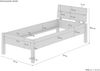 Metallfreies Einzelbett Esche Massivholz 90x200 Holzbett V-60.90-09K50 cm x 7 x 7 Bild 5