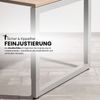 bümö höhenverstellbarer Schreibtisch R-Serie 200x80 cm in grau, Gestell in Silber - großer PC Tisch für's Büro manuell höhenverstellbar, Computertisch verstellbar, RS-20-5-S Bild 3