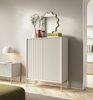 Selsey 'Vellore' Highboard 2-türig, greige mit goldfarbenem Gestell, ca. 125 x 104 x 39 cm Bild 2