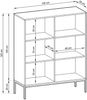 Selsey 'Vellore' Highboard 2-türig, greige mit goldfarbenem Gestell, ca. 125 x 104 x 39 cm Bild 5