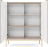 Selsey 'Vellore' Highboard 2-türig, greige mit goldfarbenem Gestell, ca. 125 x 104 x 39 cm Bild 4