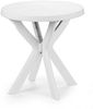 Gartentisch Bistrotisch Outdoortisch Balkontisch Rund Weiß Ø70xH72cm Bild 3