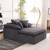 Großes Cord Sofa Cloud Form, rahmenloses Loungesofa,High-Density Schaum, kein Aufbau, 177x122cm,ergonomisch,weich,Grau Bild 2