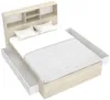 Vente-unique - VARDIEL Bett Holz, Platte BeigeWeiß - B 147,4 cm x H 110 cm x L 217,6 cm Bild 5