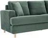 Vente-unique - YOCABA Sofa Samt Grün - B 79 cm x H 86 cm x L 216 cm Bild 4