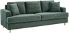 Vente-unique - YOCABA Sofa Samt Grün - B 79 cm x H 86 cm x L 216 cm Bild 3