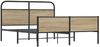 vidaXL Metallbett ohne Matratze Räuchereiche 160x200 cm 3318673 Bild 3
