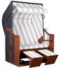 deVries Strandkorb "Profi Ostsee POEL" PVC anthrazit Des. 989, Größe 124 x 87 x 159 cm Bild 4