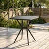 CLP Gartentisch Becky eckig 72x72 cm wetterfest winterfest UV-beständig,schwarz Bild 2