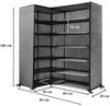 Calicosy Eck-Schuhschrank - H107 cm - Grau Bild 4