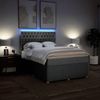 vidaXL Boxspringbett mit Matratze Hellgrau 160x200 cm Stoff 3294414 Bild 4