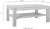VOGL Möbelfabrik Couchtisch Toronto, in 2 Größen, mit Ablageboden, teilmassiv, Höhe 46 cm, Made in Germany Bild 4