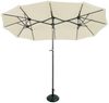 Doppelschirm Sonnenschirm Kurbelschirm 3 x 1,5 m knickbar Garten Oval beige Bild 3